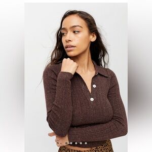Urban Outfitters Callie Collared Henley Sweater